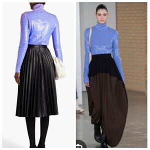 Nwt Proenza Schouler $2400 Tiny Sequin Luxury Mockneck Top S